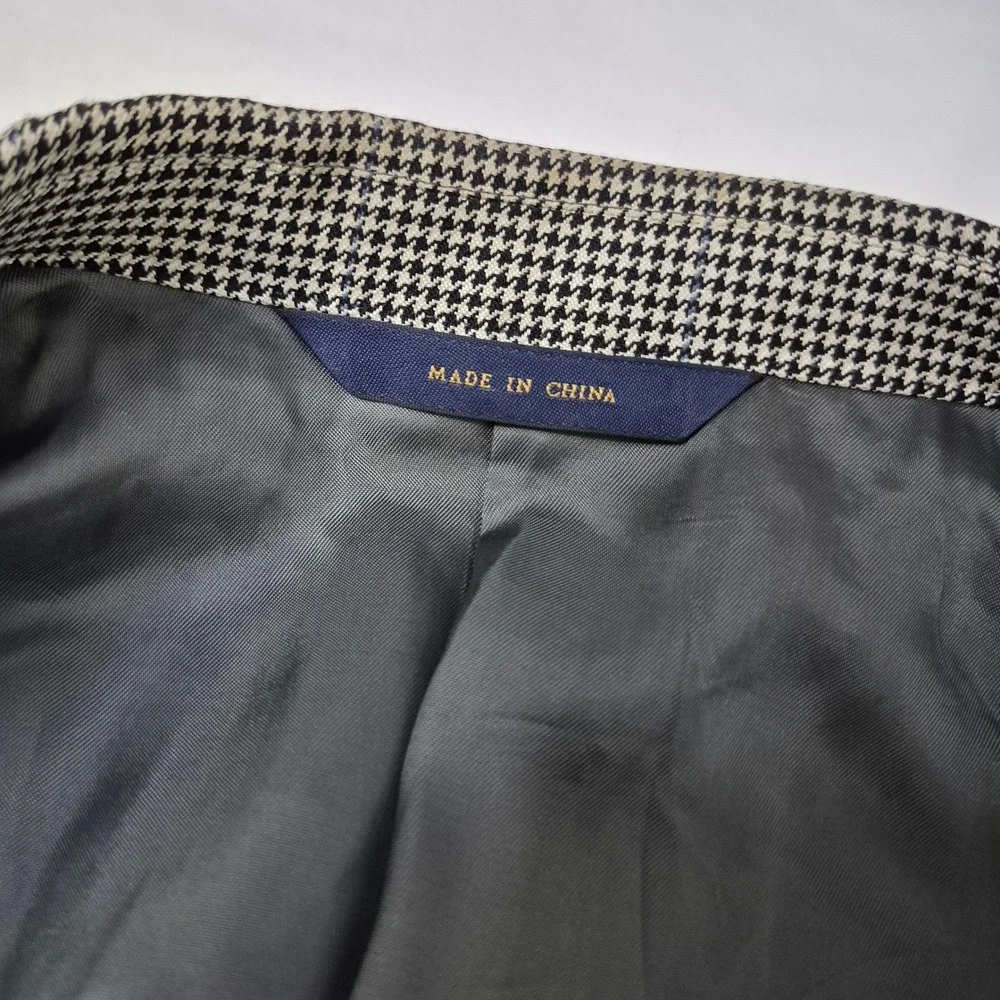 Brooks Brothers 1818 Madison x E. Thomas Blazer 38S Silk Wool Herringbone Jacket